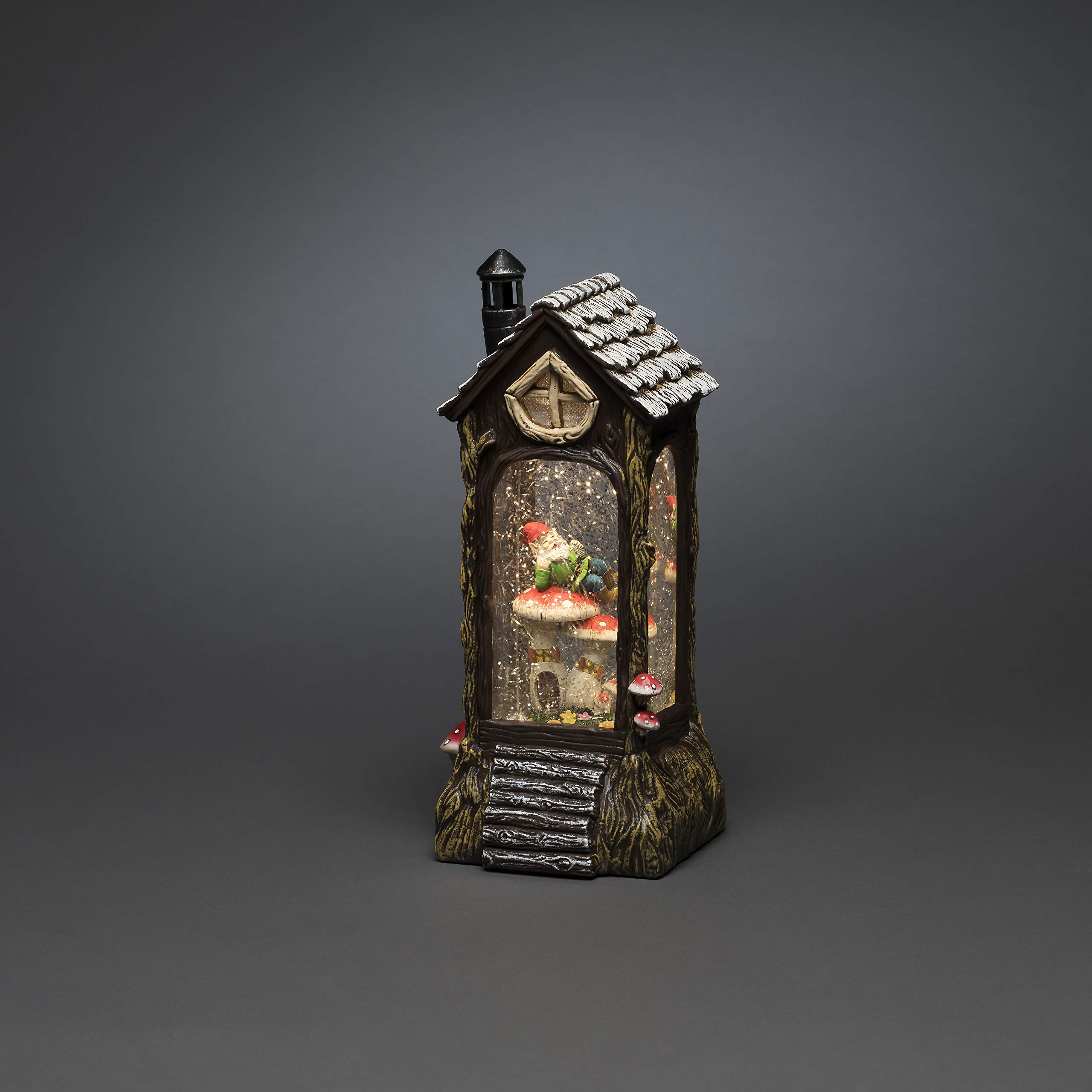 Konstsmide 4292-200 LED-lantaarn Kerstmarkt Warmwit LED Wit Watergevuld Timer 2867776