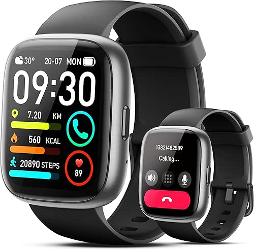 Smart Watch with Alexa Built-in, 1.83" HD Touchscreen Fitness Tracker