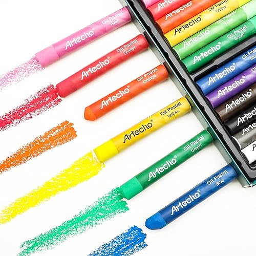 Miniatura 5 de Artecho Juego de 72 colores pasteles al óleo suaves para pintura artística, dibujo, mezcla, crayones al óleo, suministros de arte para artistas,