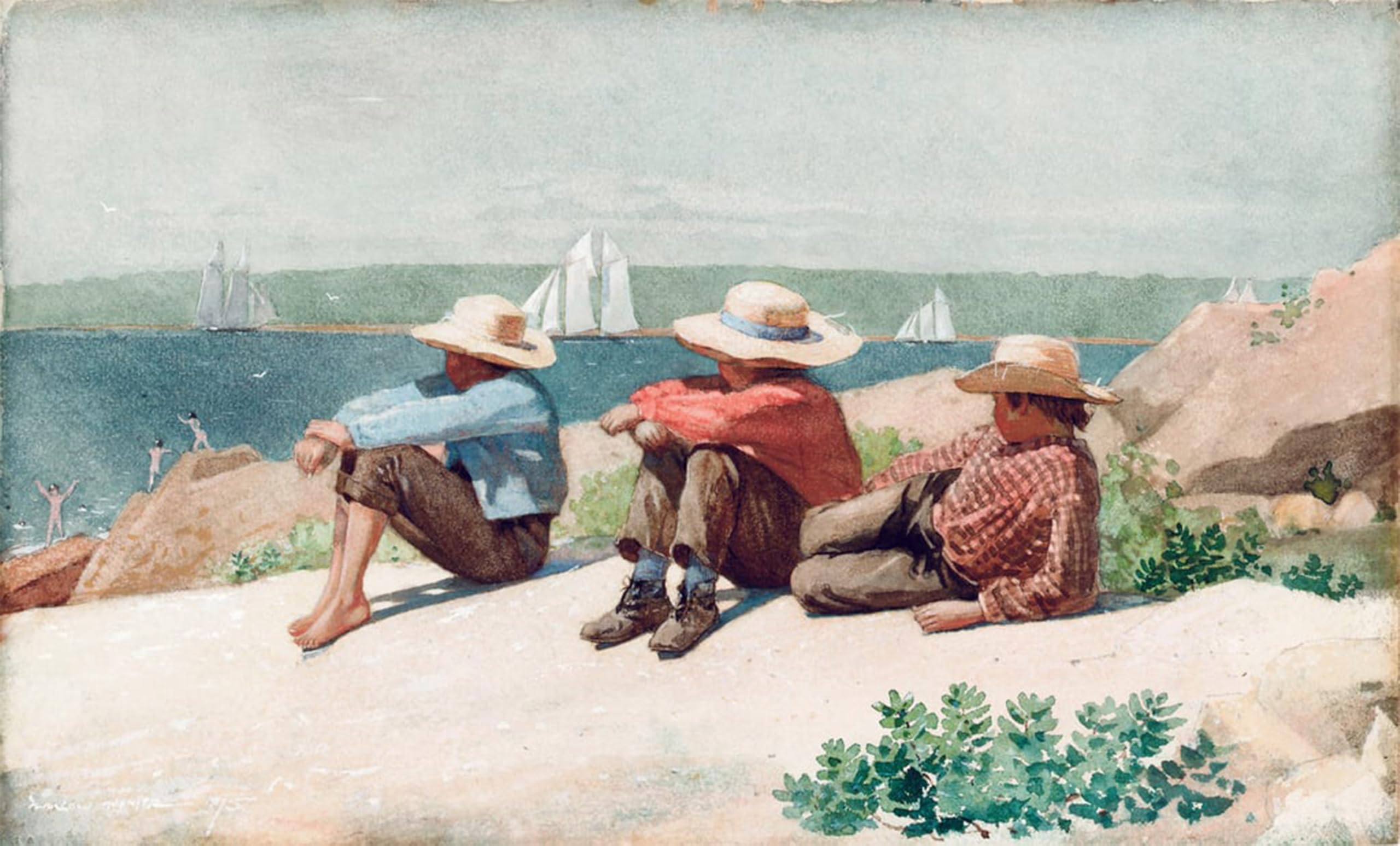 POSTERIIk Famous Print Pop Art Wall Art Graffiti Watching Ships Gloucester by Winslow Homer Art Prints for Home Decor 60x90cm