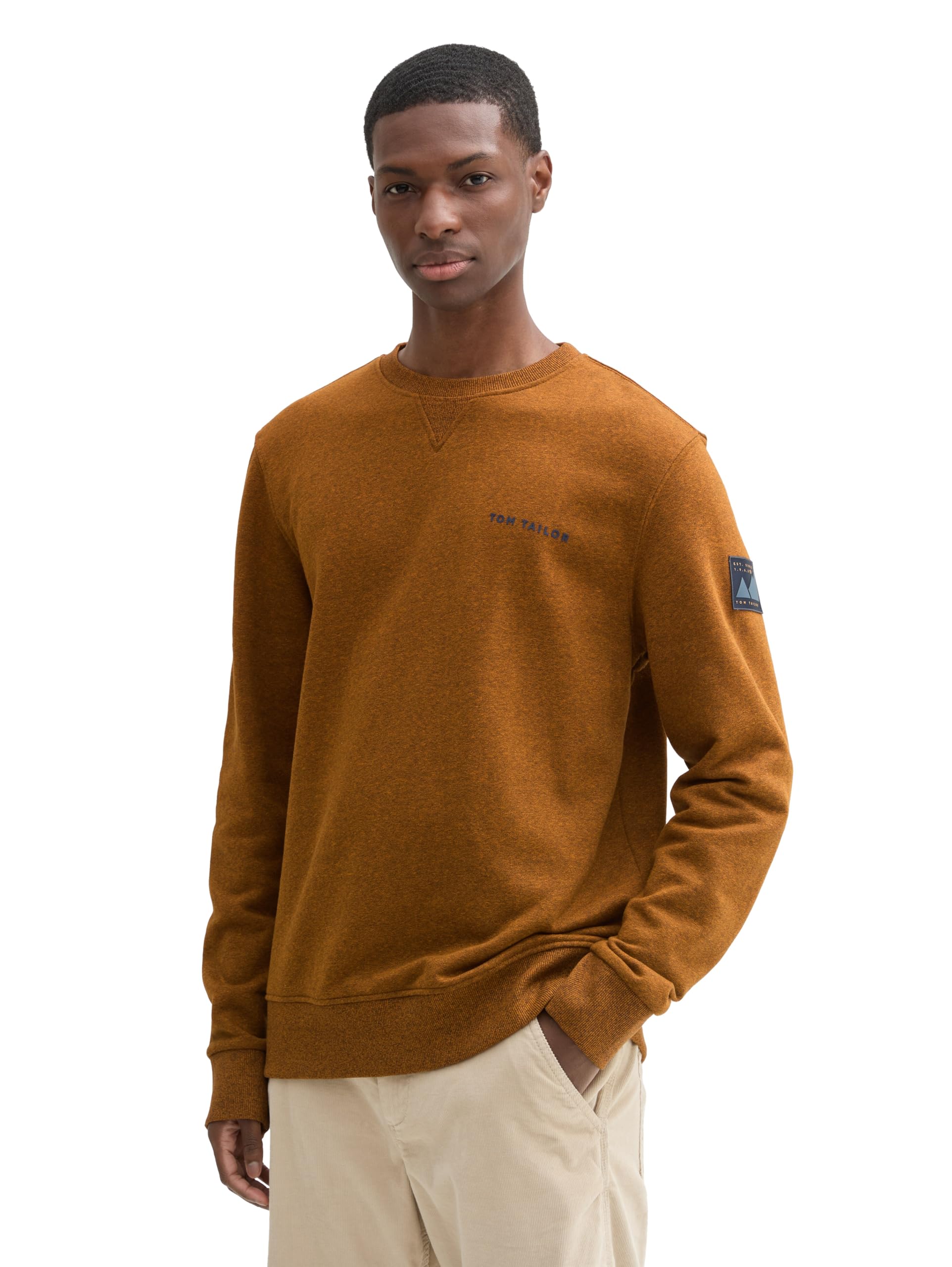 TOM TAILOR Men's Logo Print Sweatshirt