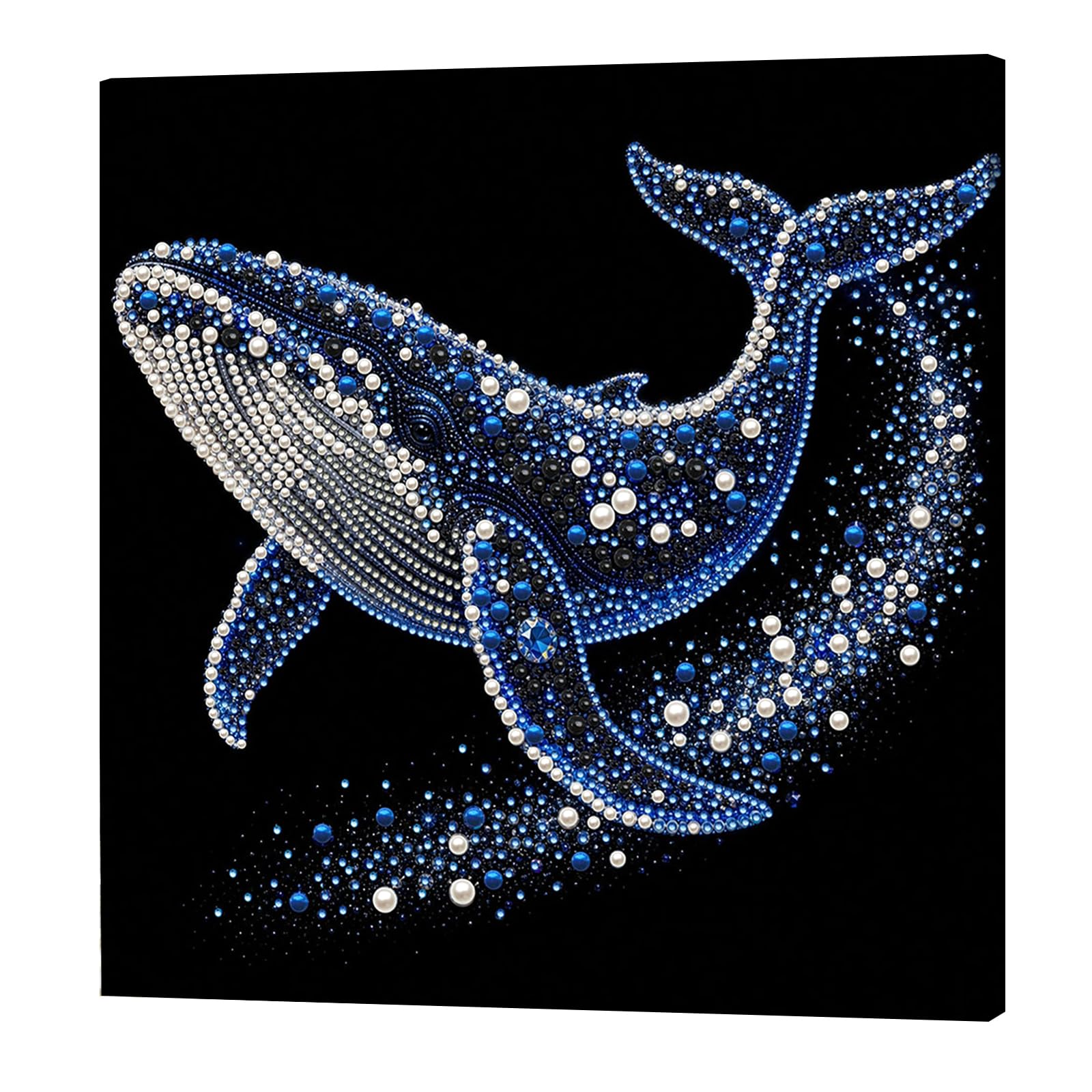POETRYDRAW Shark DIY Framed Pearl Painting Art Kits with Frame 11.81x11