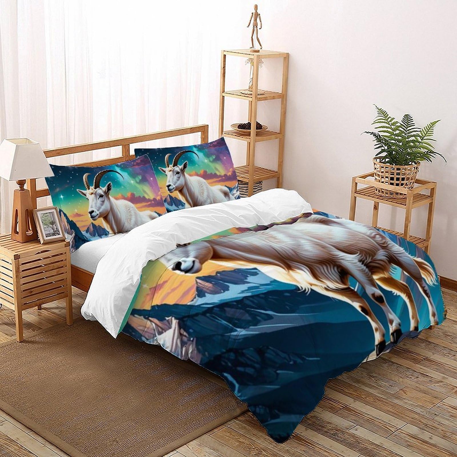 Housse de couette microfibre animaux fermeture éclair 220x240