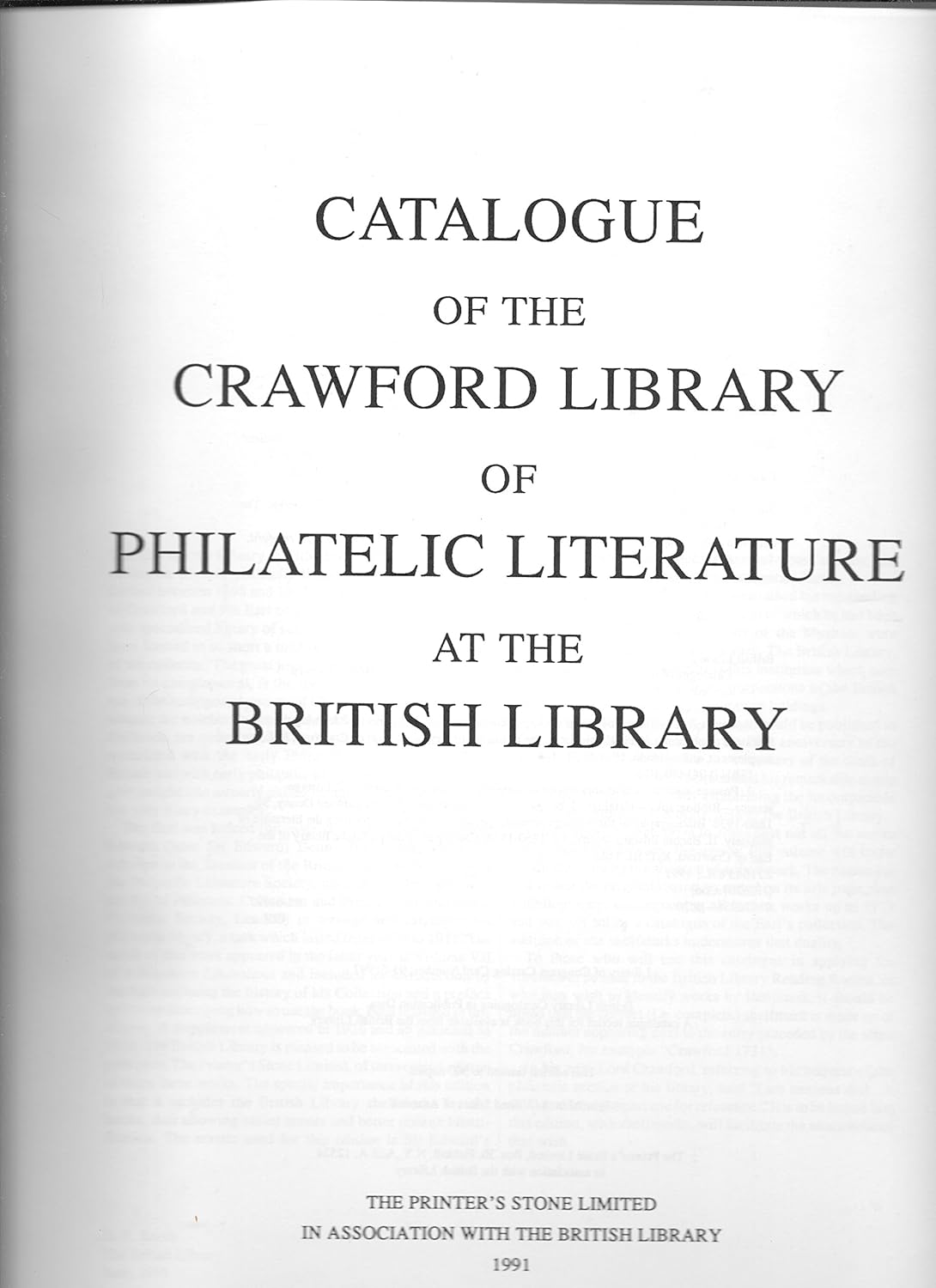 Crawford Library of Philatelic Literature at the British Library
