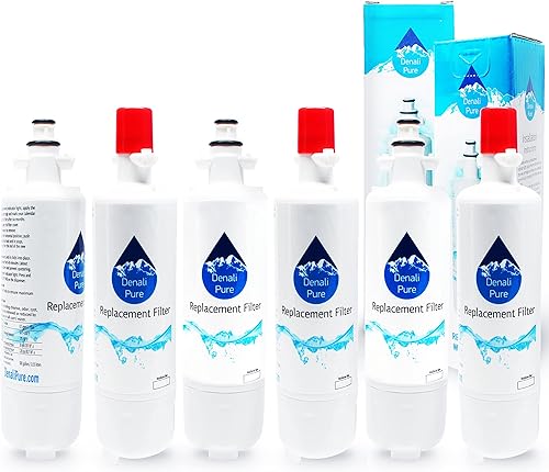 Paquete de 6 filtros de agua de repuesto para refrigerador Home Depot HDX 107021, compatible con el cartucho de filtro de agua para refrigerador