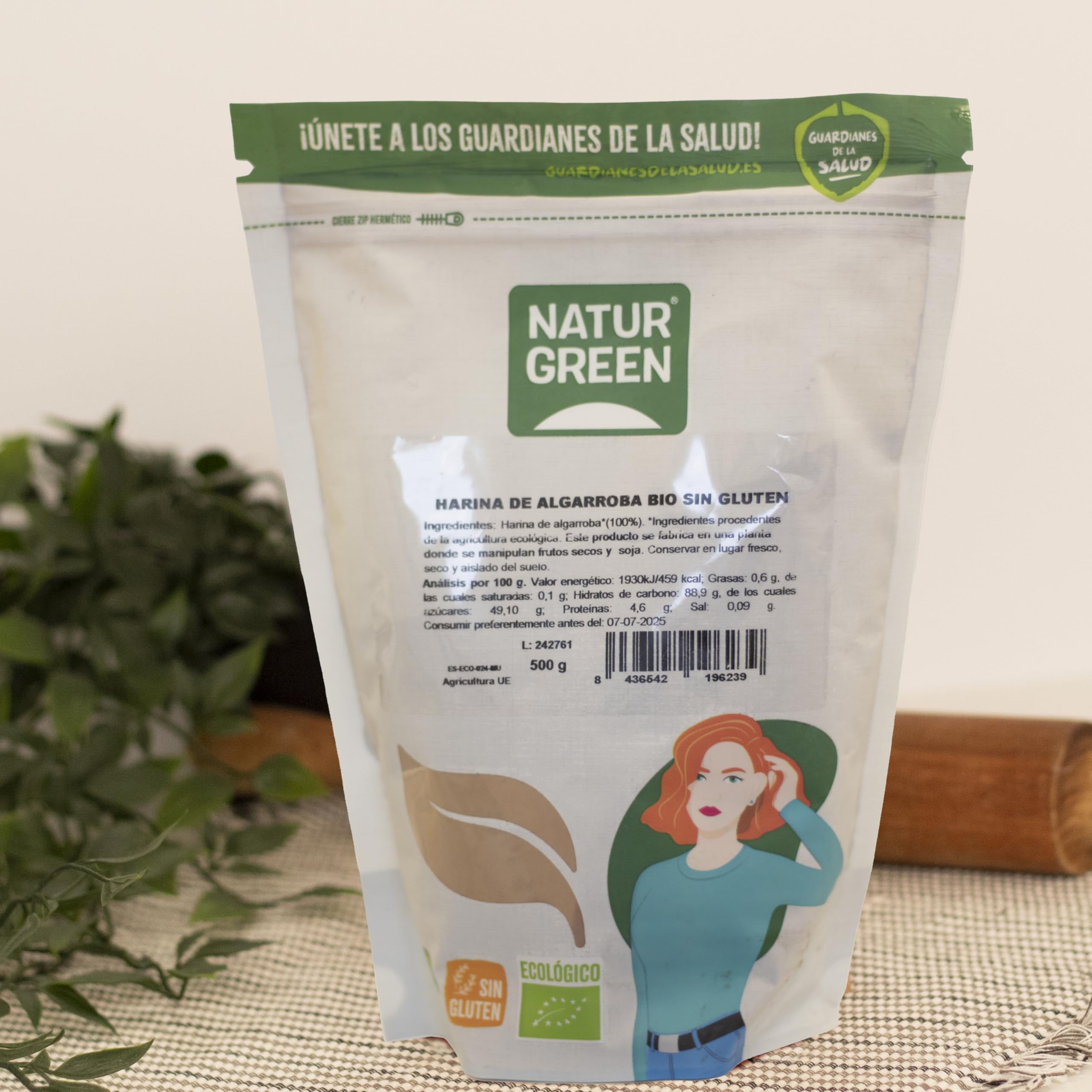 NaturGreen Harina de Algarroba, en Polvo, 500g — view 6