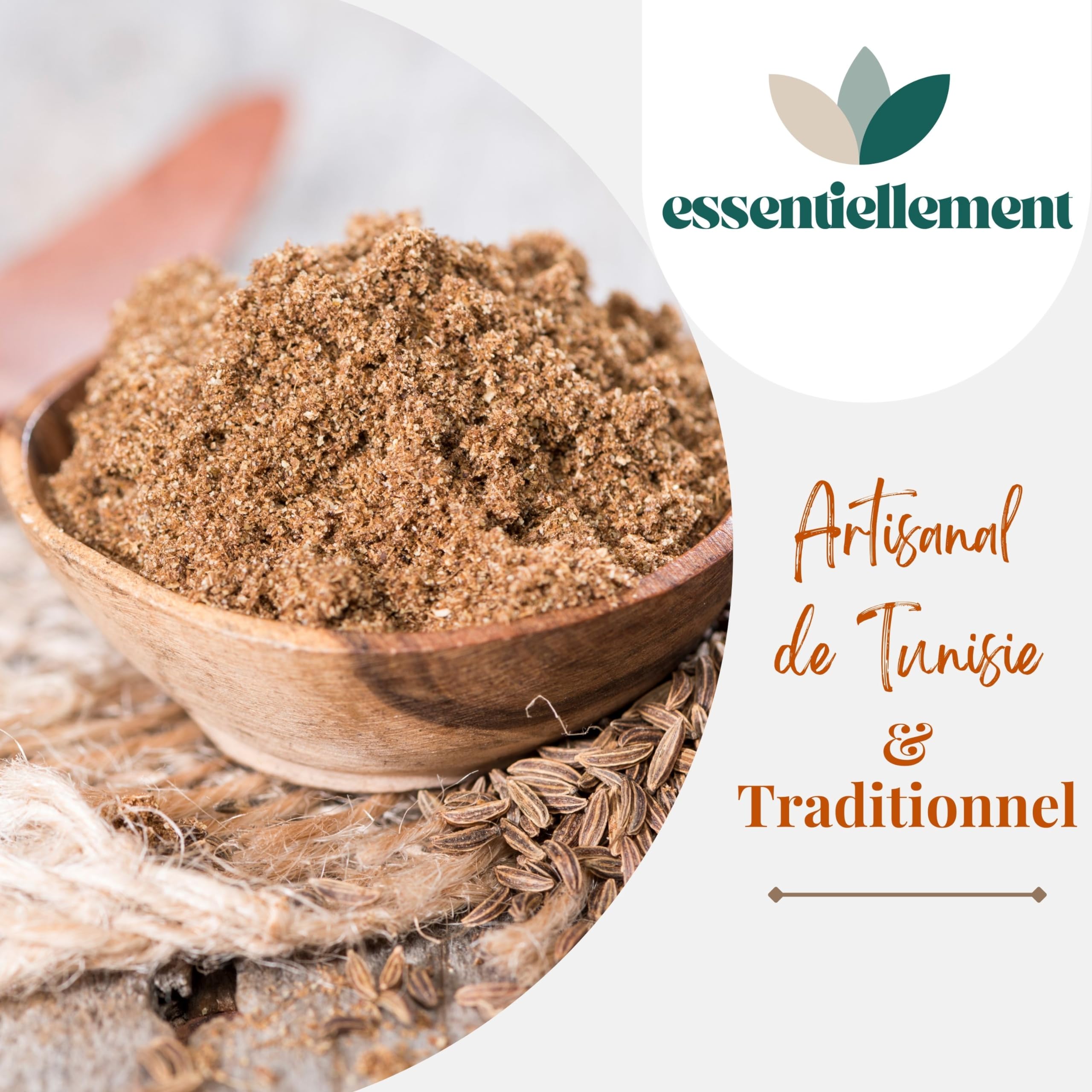 Carvi moulu - 100% Naturel et pur - en Poudre - préparation Artisanale de Tunisie - Haute qualité - 150gr - Sans Additifs, Sans Arôme Artificiel, Sans Conservateur