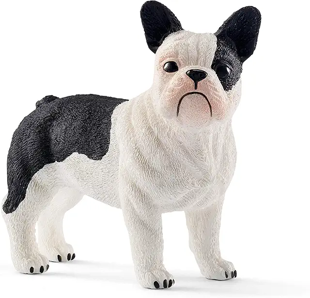 Schleich French Bulldog Figurine - Hand-Painted Dog Statue for Kids