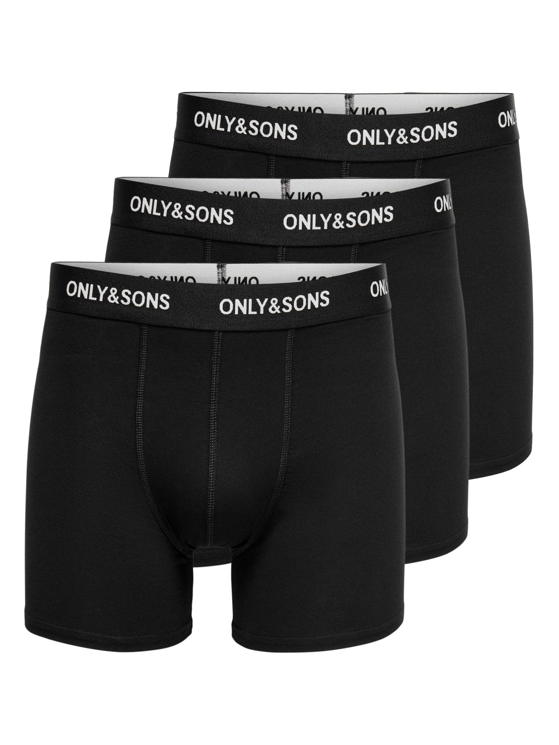 Onsfitz Solid Black Trunk 3pack3854 Noos Boxer Şort Erkek