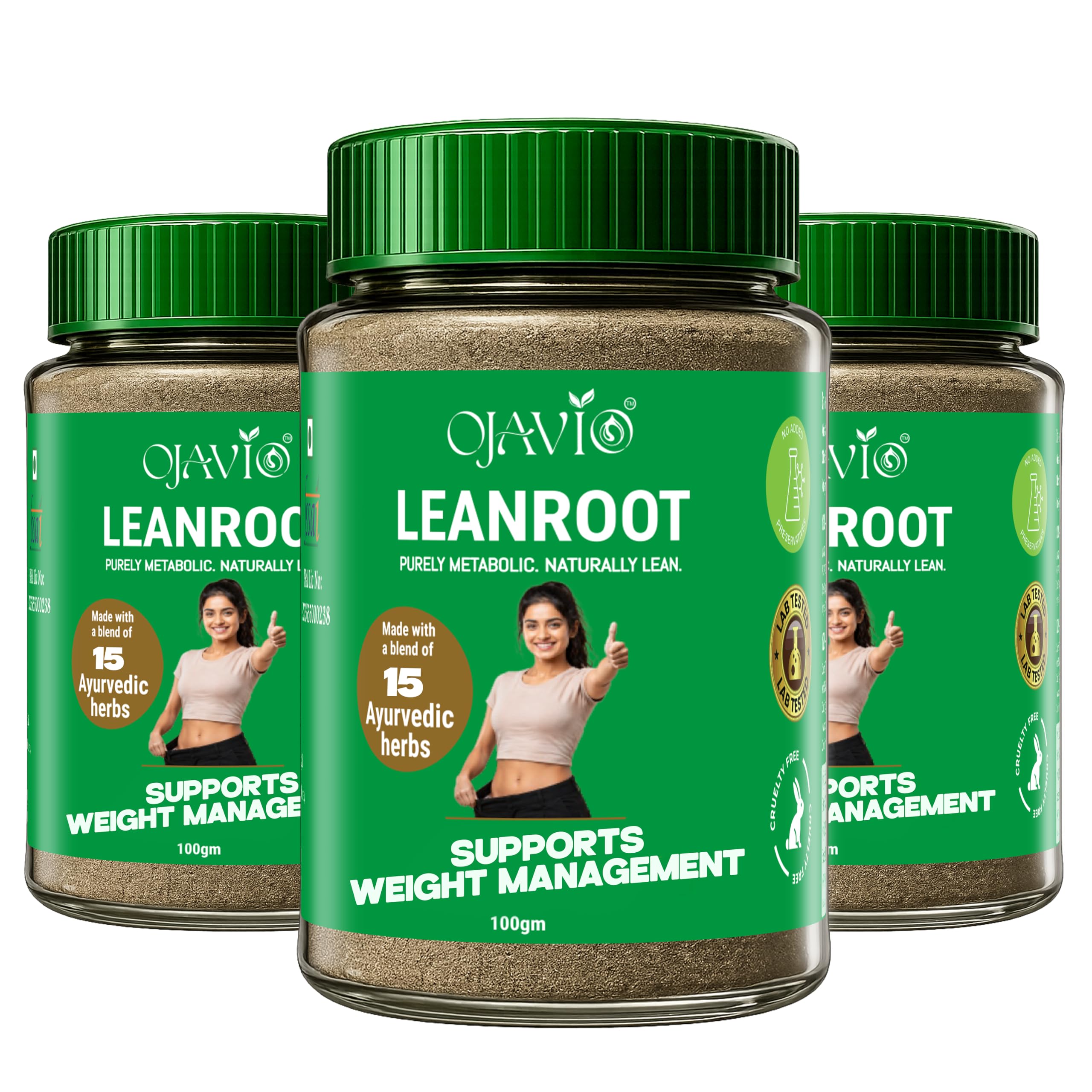 Leanroot Fat Burner Powder (600g, Pack of 6) | Natural Weight Management & Metabolism Support | Ayurvedic Drink Powder for Men & Women (60 Days Supply)-image-26