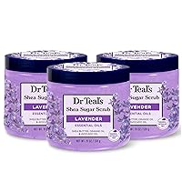 Vista 14 de Dr Teal's Exfoliante corporal de azúcar de karité, manteca de karité con aceite de almendras y aceites esenciales, 19 onzas (paquete de 3)