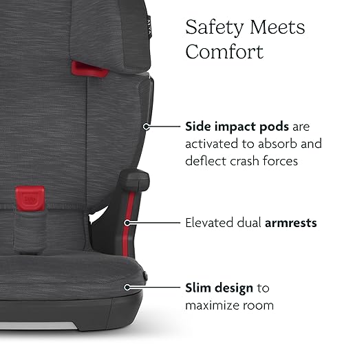 Miniatura 6 de UPPAbaby Alta V2 Asiento elevador de respaldo alto/siete posiciones, reposacabezas de apoyo activo para niños en crecimiento/guía de cinturón carbón