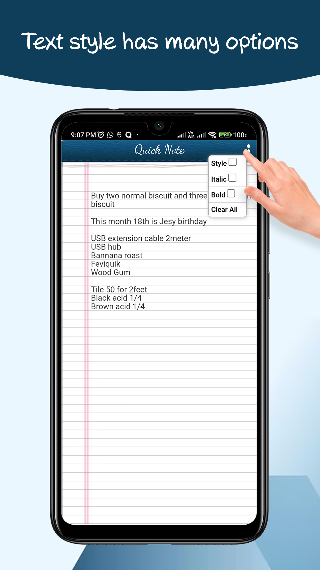 In Note One Quick note - One page note - App on Amazon Appstore