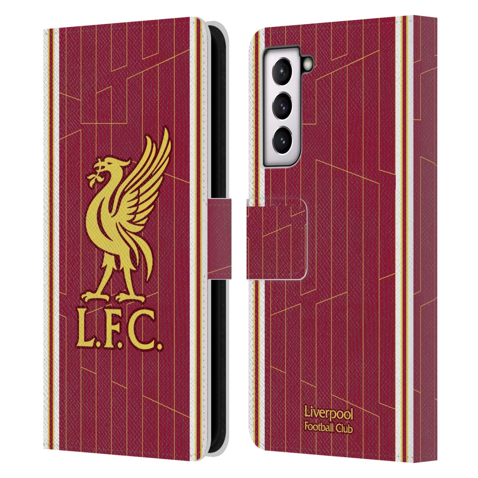 Head Case Designs Officially Licensed Liverpool Football Club Home Kit 2024/25 Leather Wallet Case Compatible With Samsung Galaxy S21 5G — image 1