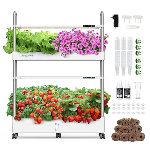 Indoor Garden Hydroponics Growing System Kit: 60 Pods Indoor Herb