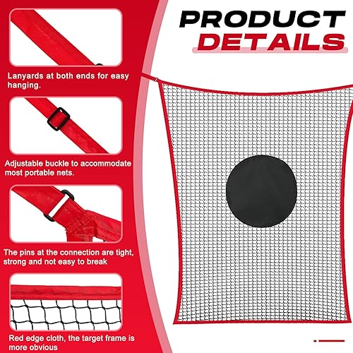 Miniatura 10 de Simgoing Extensor de red de práctica de golf de 4 x 6 pies, accesorio de red de golf para redes de golf de 7 pies o 10 pies, redes de béisbol,
