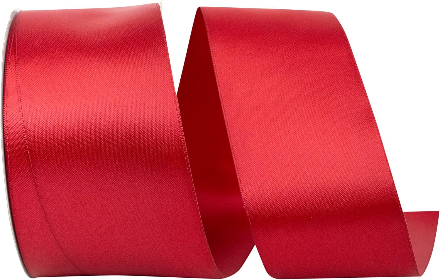 Reliant Ribbon 4950-908-40K Double Face Satin Ribbon, 2-1/2 Inch X 50 Yards, Scarlet
