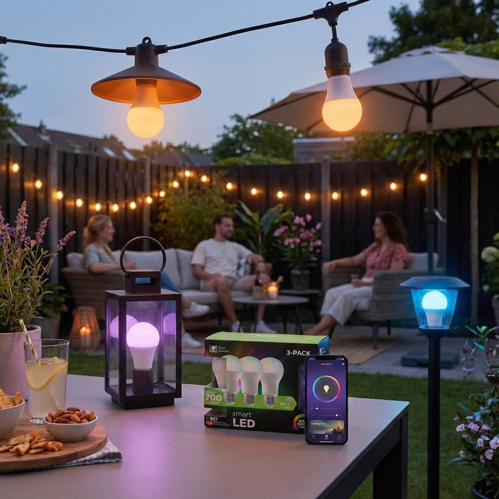 Générique Lot de 3 Ampoules LED Connectées E27 WiFi (A60) – RGB Multicolore + Blanc Variable (Chaud à Froid) – Compatible Alexa, Google Home & App – 9W 806lm Dimmable – Sans Hub Requis