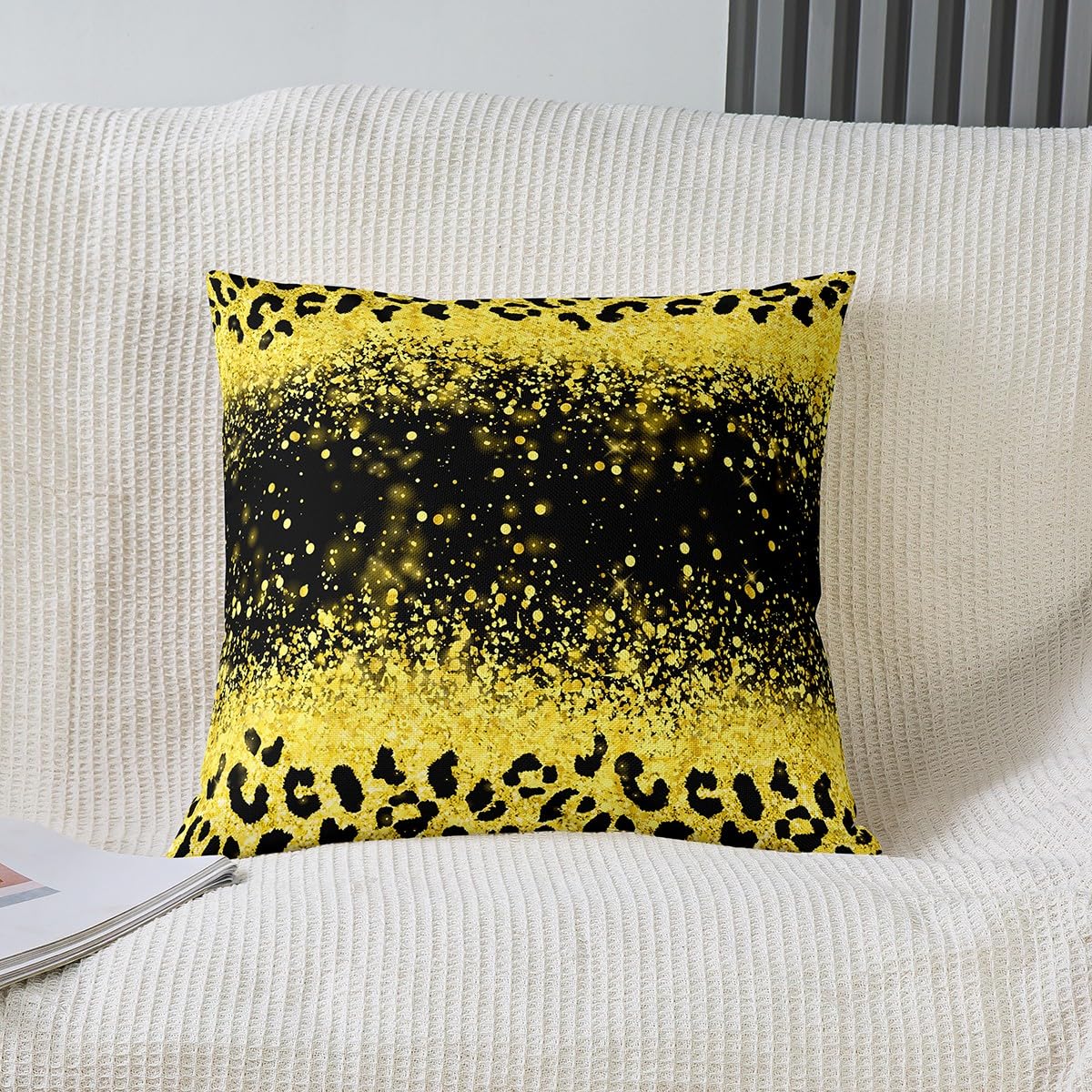 Federa per cuscino glitterata Perfetta per camera da letto, divano, poltrona o retro di un'auto. Sequine in colore oro per decorazioni