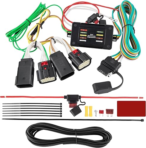 Oyviny Arnés de cableado de remolque de 4 vías 56407 para Jeep Wrangler JL2020-2022 Jeep Gladiator, Wrangler JL Trailer para Jeep JL remolque