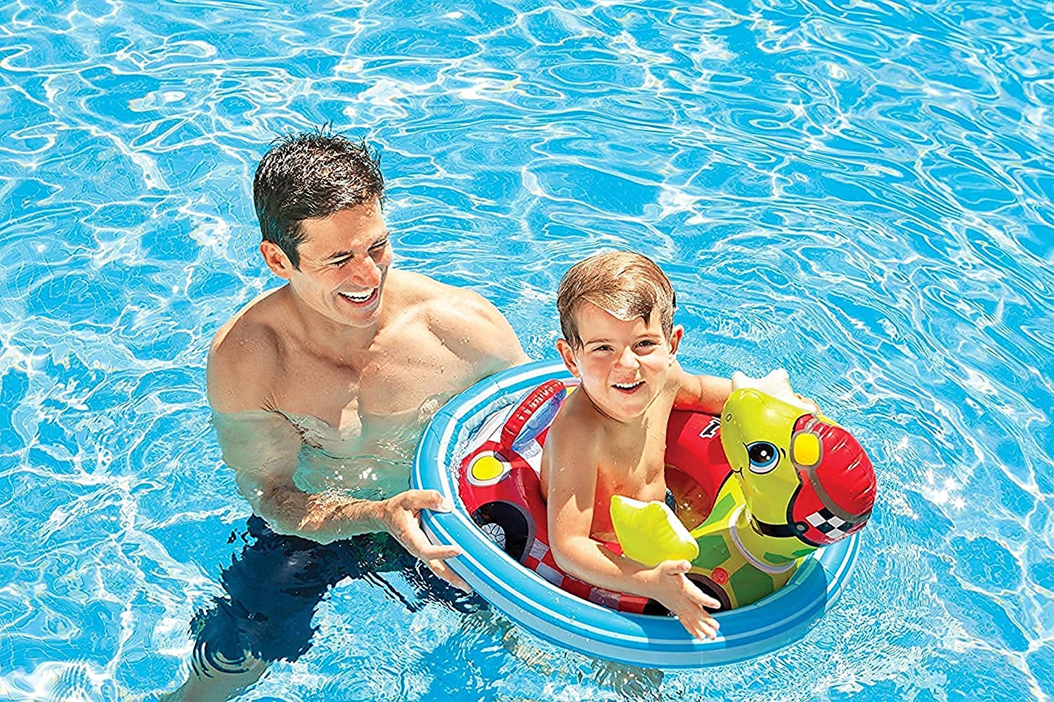 SVS ONLINE Inflatable Baby Float Ring Swimming Pool Toys Tube Raft for Babies, Swimming Stuff & Toddlers (Cartoon Float Swimming Ring) 4