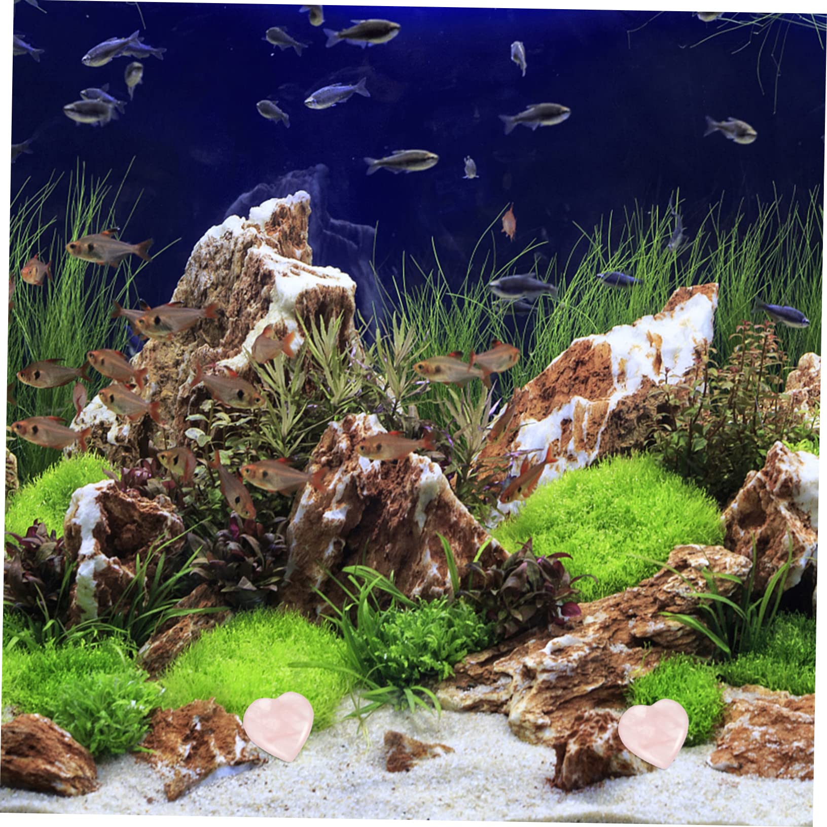ULTECHNOVO 3 Ensembles Amour Ornements en Cristal Décorations D'aquarium pour en Forme De Cœur Réservoir Gravier D'aquarium Coeur Clair 30 Pièces * 3