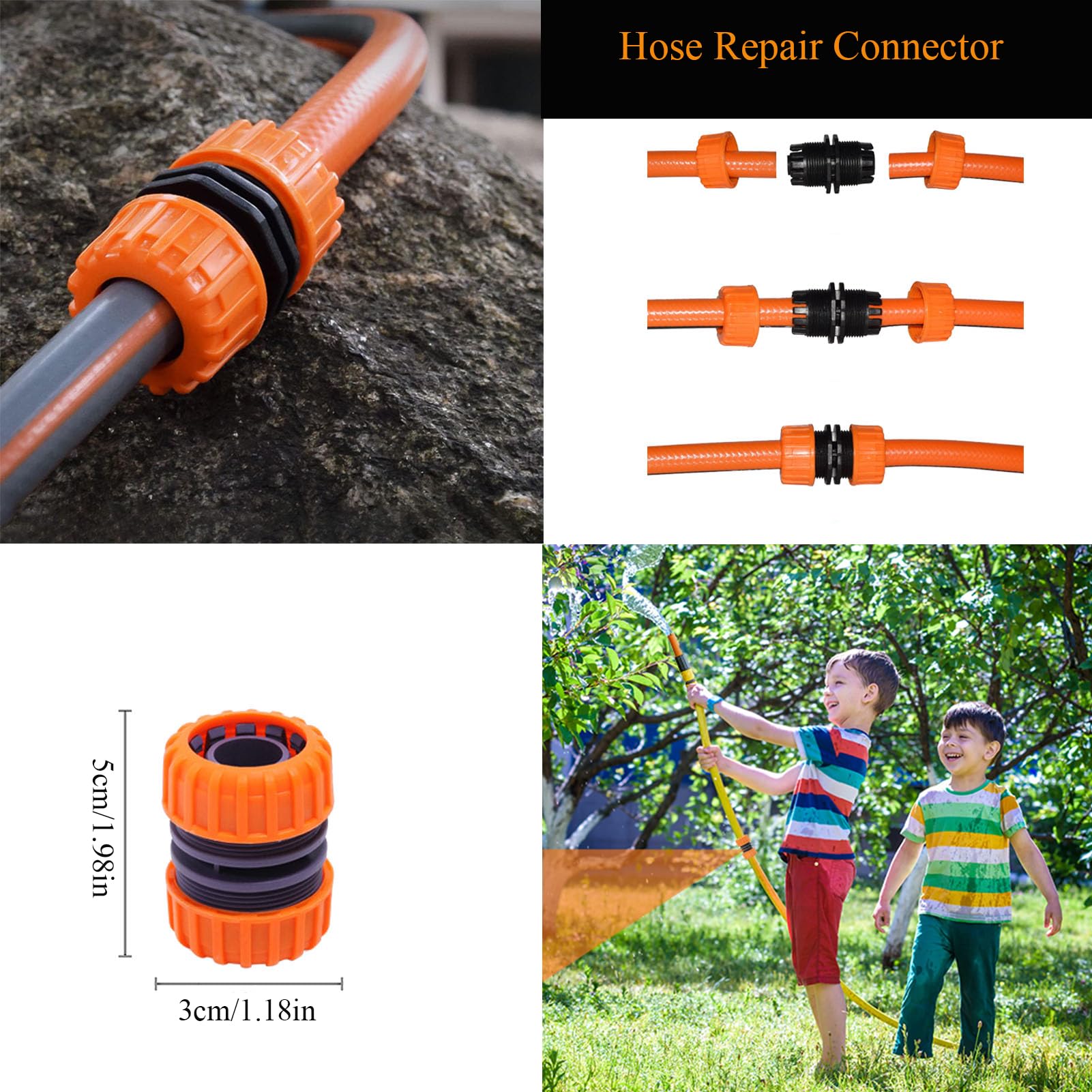 DuDuZui Garden Hose Quick Connect Set including Threaded Tap Connector, Universal Faucet Adapter, Waterstop - Image 3