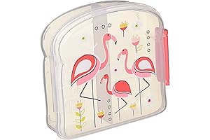 SugarBooger Good Lunch Sandwich Box, Flamingo Design