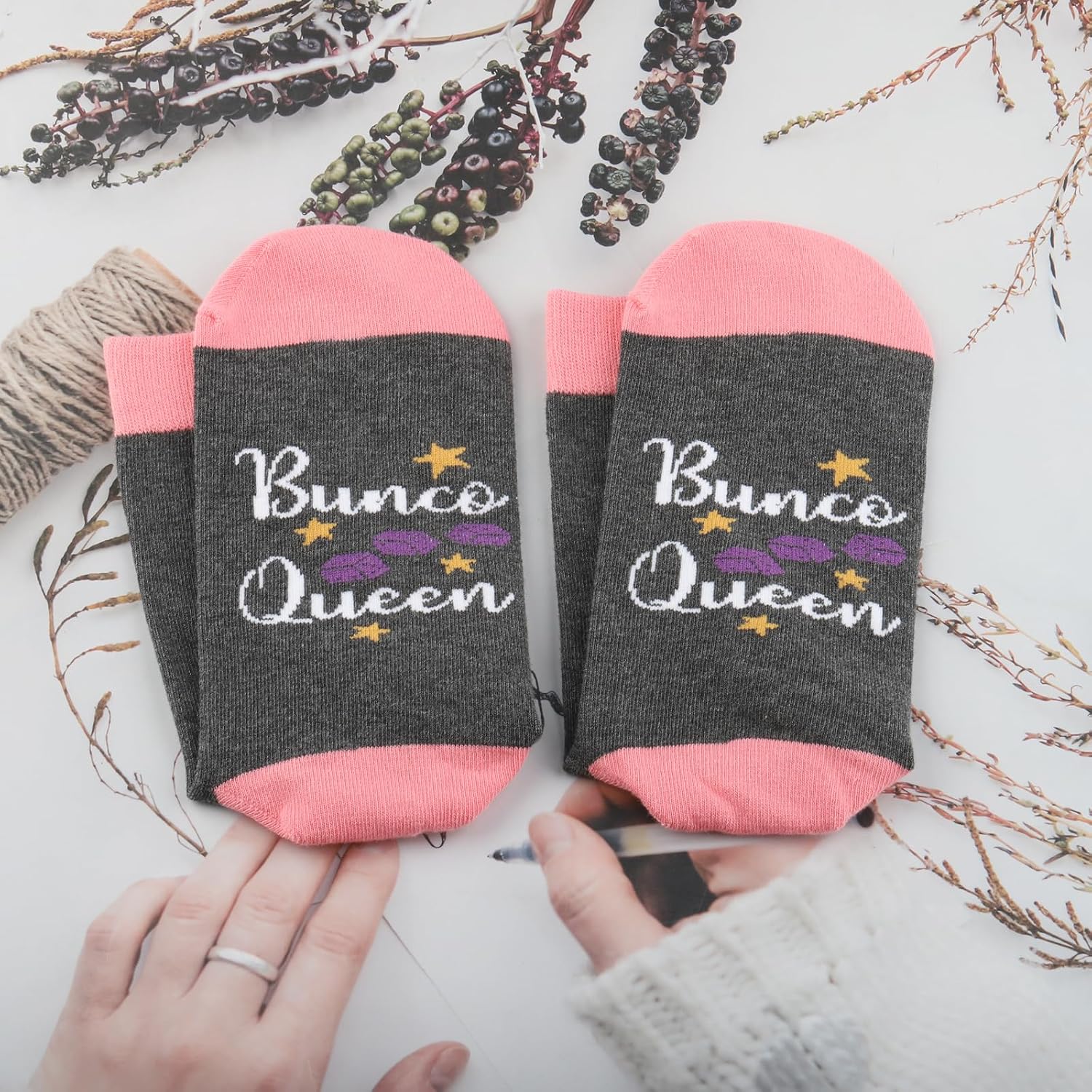 G2TUP Bunco Socks Bunco Queen Dice Socks Girls Night Out Gift for Bunco Lovers image 3