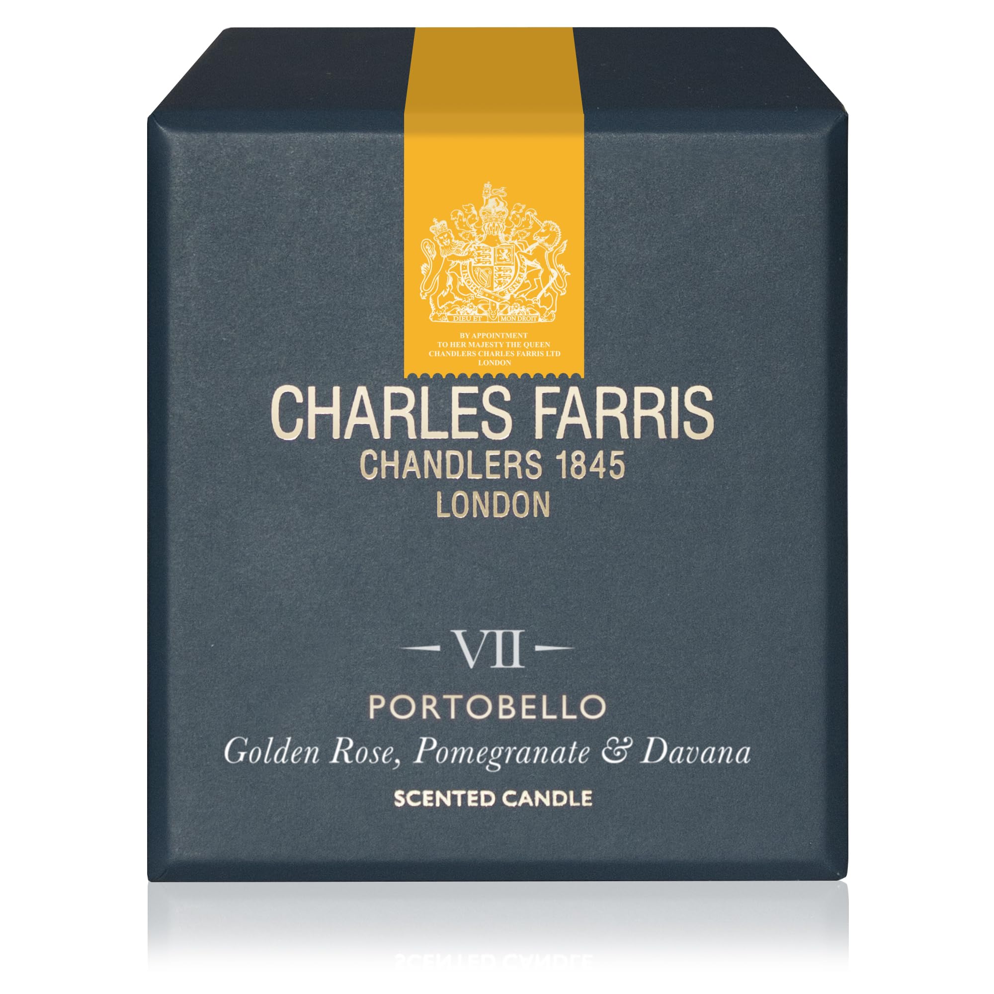 Charles Farris Luxury Scented Candle, Portobello, Rose, Raspberry & Oak, 50+ Hours Burn Time, Artisan Hand-Finished Glass Jar - Image 4