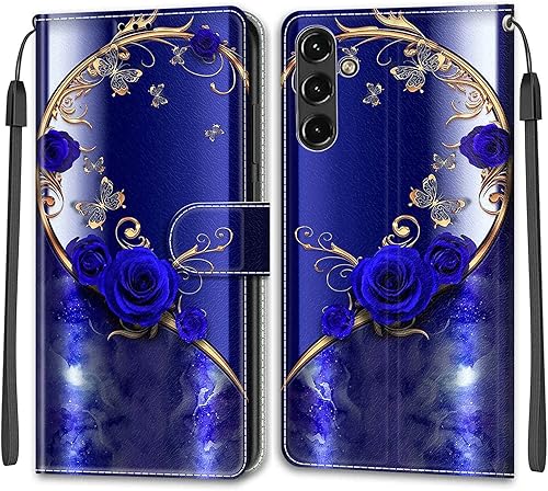 Funda para Samsung Galaxy A14 4G  5G, piel sintética, magnética, funda con tapa para teléfono, diseño con función atril, ranuras para tarjetas, TPU