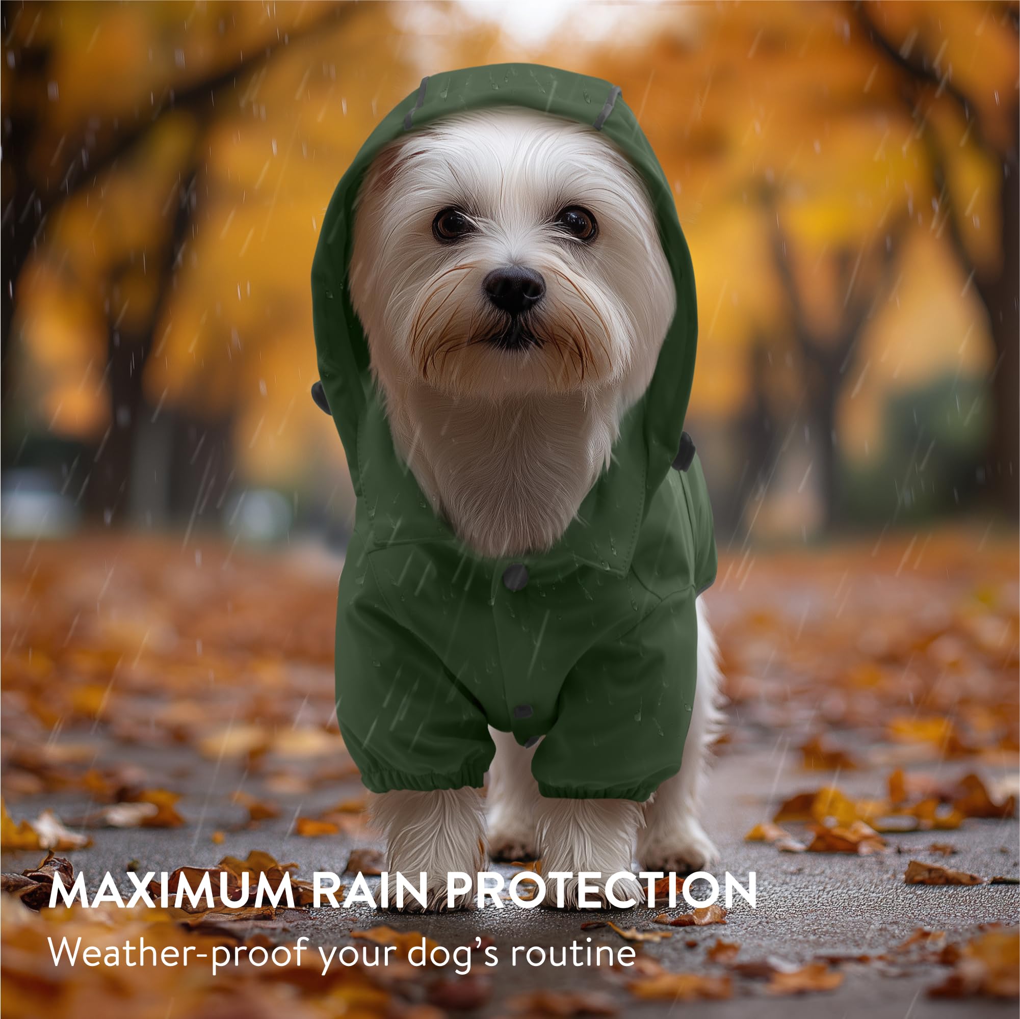 Navaris Manteau Impermeable pour Chien - Vetement de Pluie Imperméable pour Chien Petite et Grande Taille du XS au XL - Veste Cire de Protection