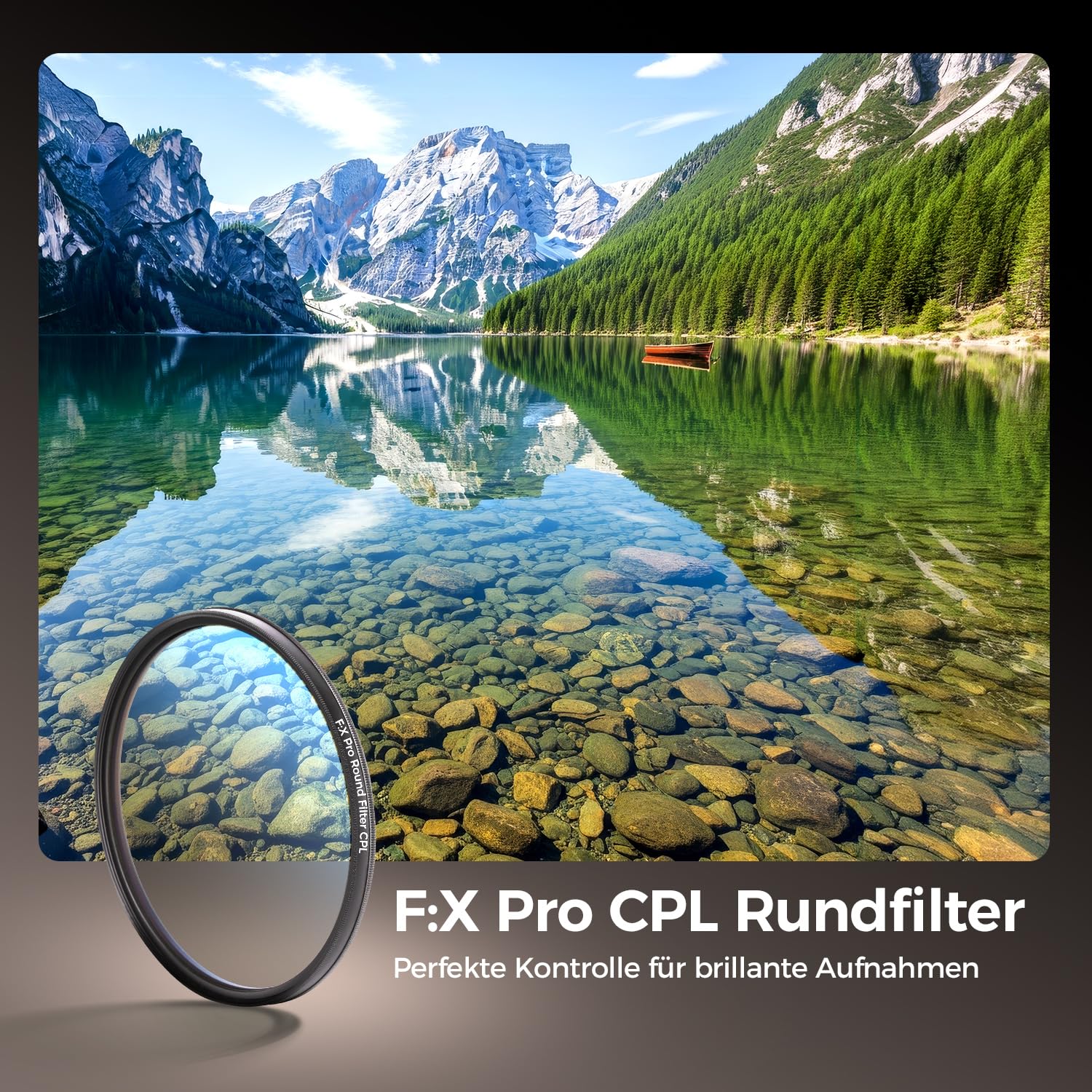 Rollei F:X Pro CPL Rundfilter 77 mm Polfilter mit hoher Farbtreue und Reflexionsfreiheit für Klare Lebendige Bilder Wetterfester Schraubfilter aus Premium-Glas für Kameraobjektive