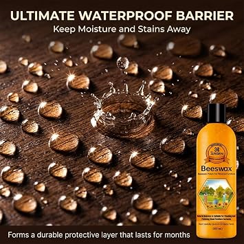 CARGEN Beeswax Furniture Wood Polish - Wood Seasoning Beeswax Oil for Wood Natural Wood Polish and Conditioner Restore A Finish 300ML