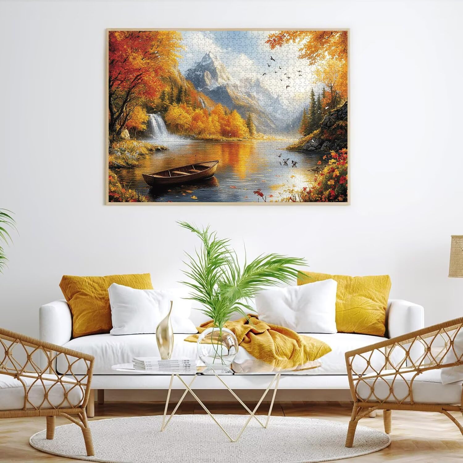 5000 sztuk puzzli dla dorosłych gry rodzinne, Snow Mountain Boat n-813