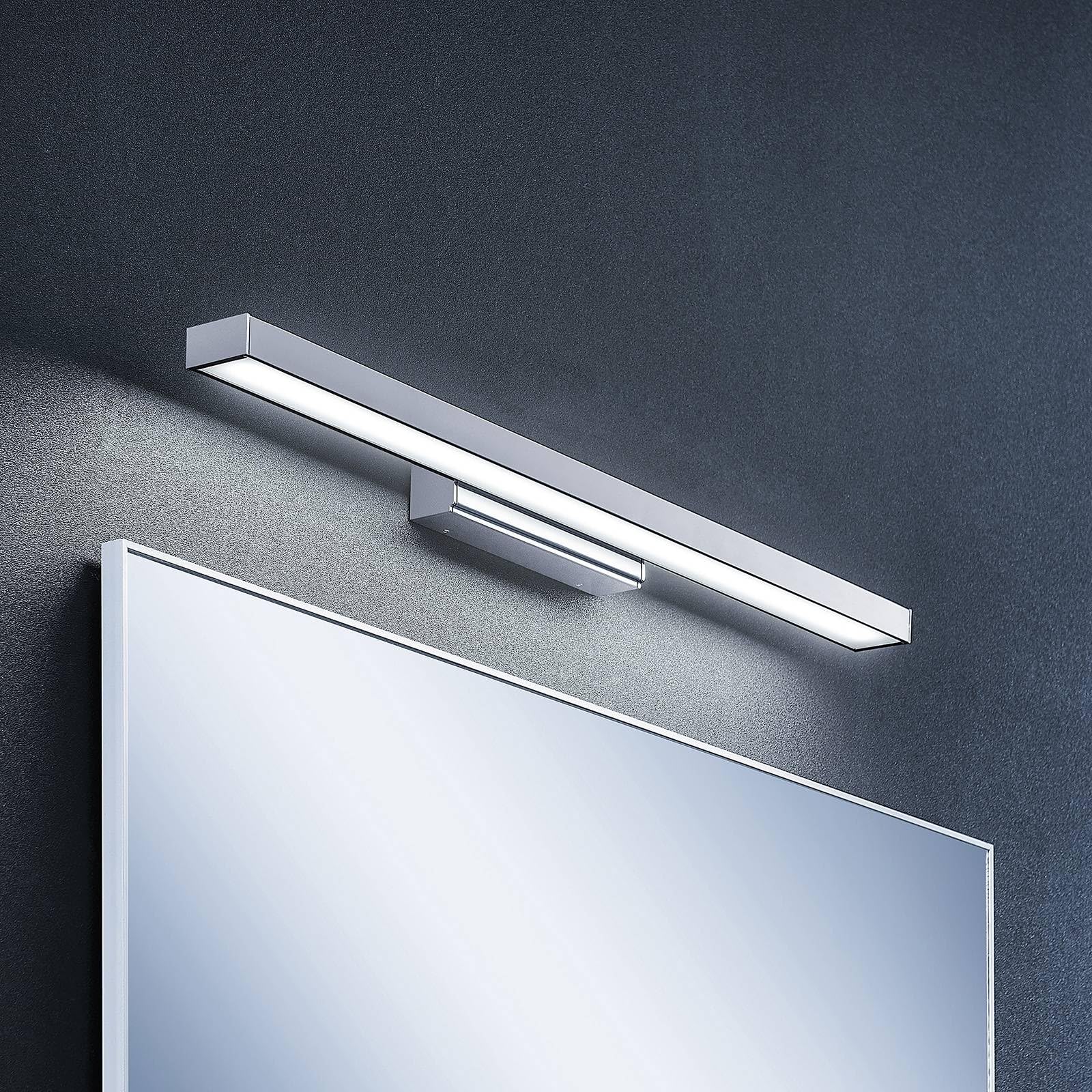 Lindby LED Wandleuchte, Wandlampe Bad Alenia (spritzwassergeschützt (Modern) in Chrom aus Aluminium (1 flammig) - Wandleuchten Spiegelleuchte Badezimmer Wandbeleuchtung Badezimmerleuchte