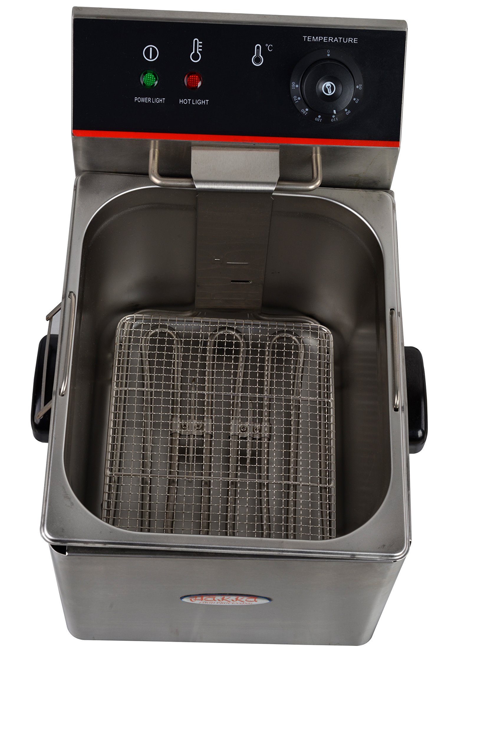 Hakka 8Lx2 Commercial Stainless Steel Deep Fryers Electric Professional Restaurant Grade Turkey Fryers (TEF-8L-2)