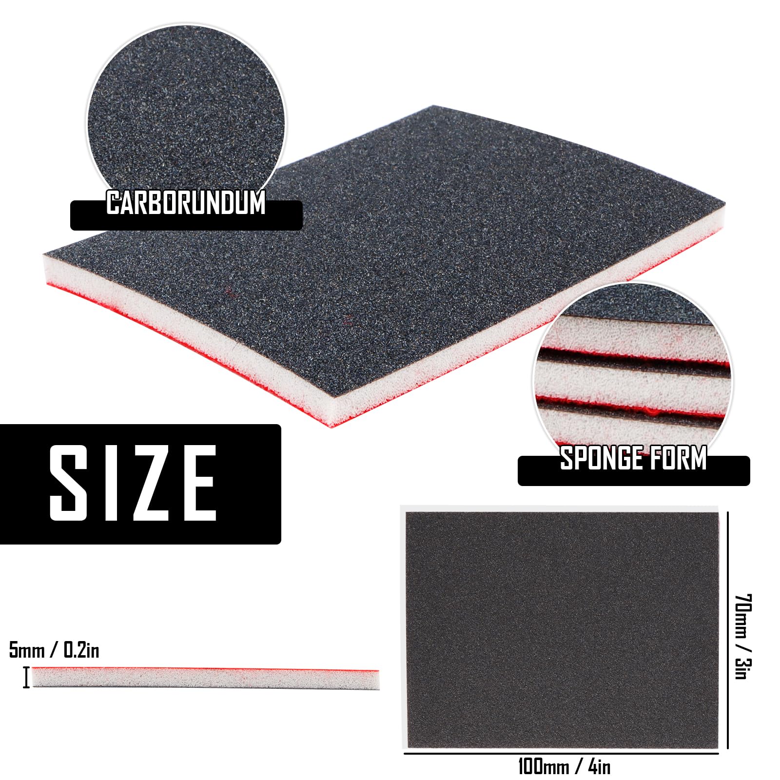 Pack of 30 Sanding Sponge 400/600/800 Grit Hand Sanding Blocks Sandpaper Washable Reusable for Sanding Polishing Metal, Wood - Image 2