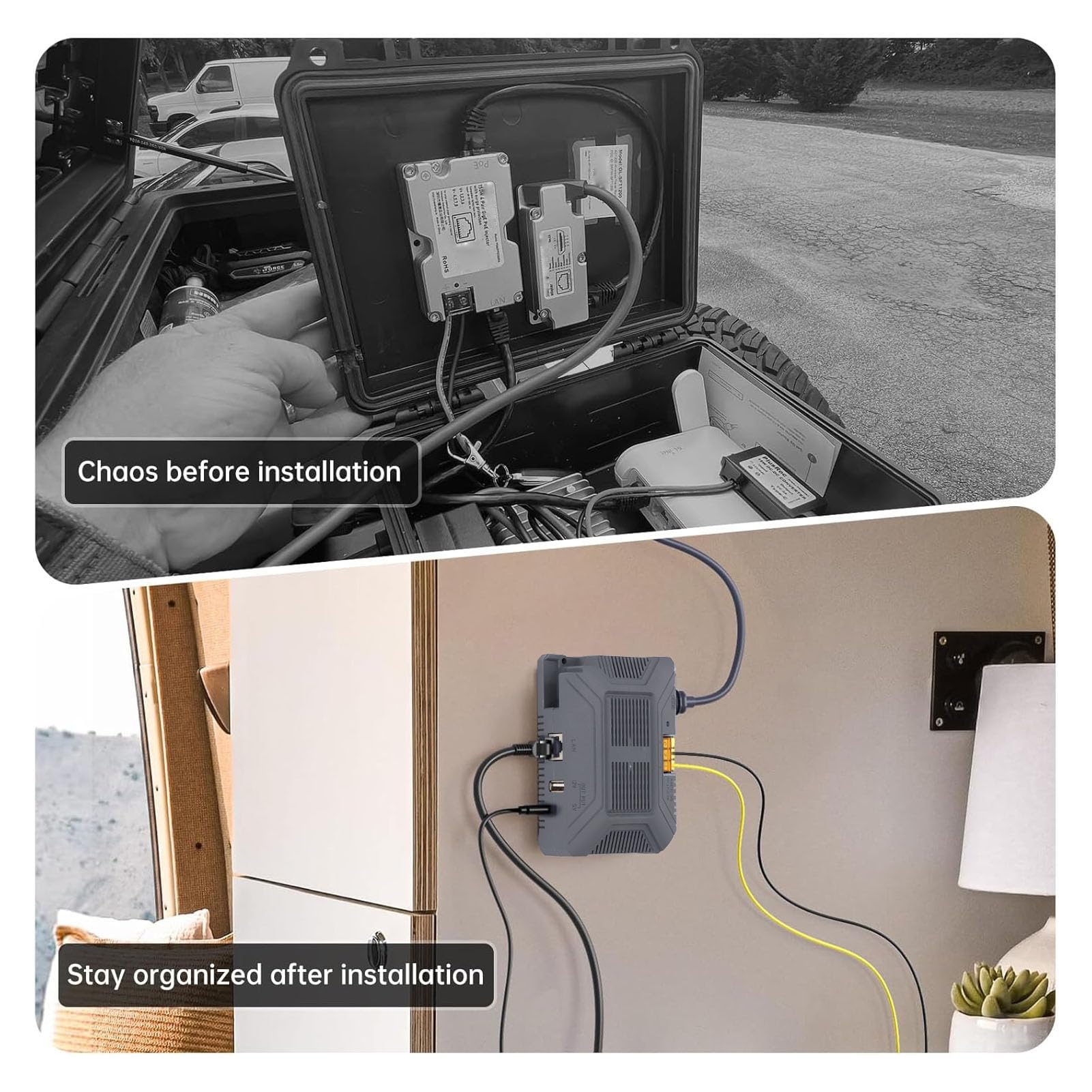 YWBL-WH GigE Iniettore PoE 200 W con USB Tipo C, Iniettore PoE Passivo Ad Alta Potenza per Gigabit Ethernet, Ideale per Streaming Video e Reti Satellitari