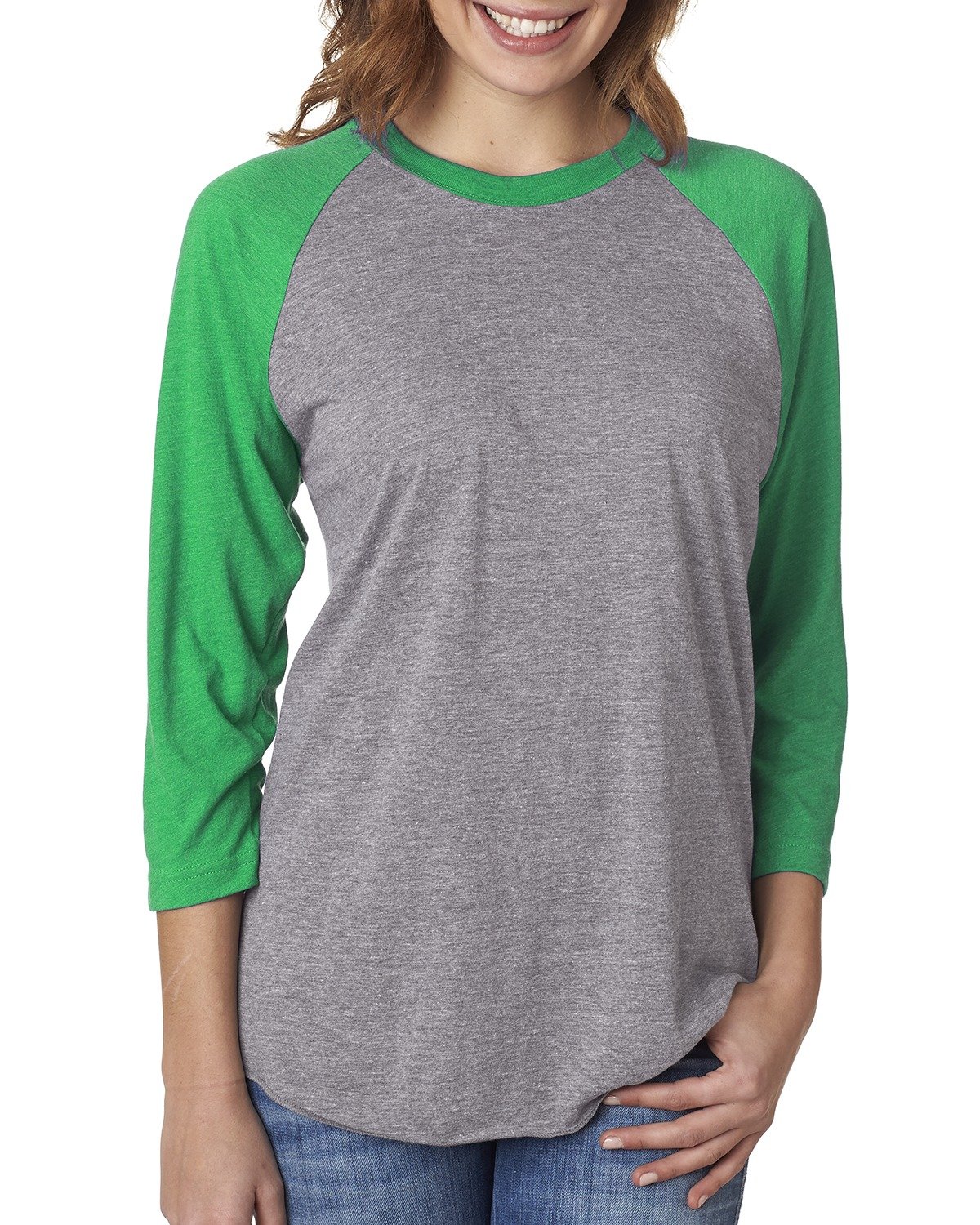 NEXT LEVEL APPARELUnisex Tri-Blend 3/4-Sleeve Raglan - 6051