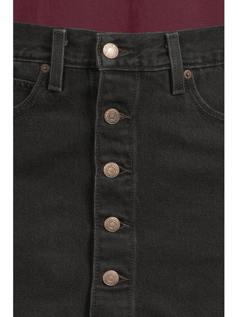 Black Levi's® Retro Button Front Skirt