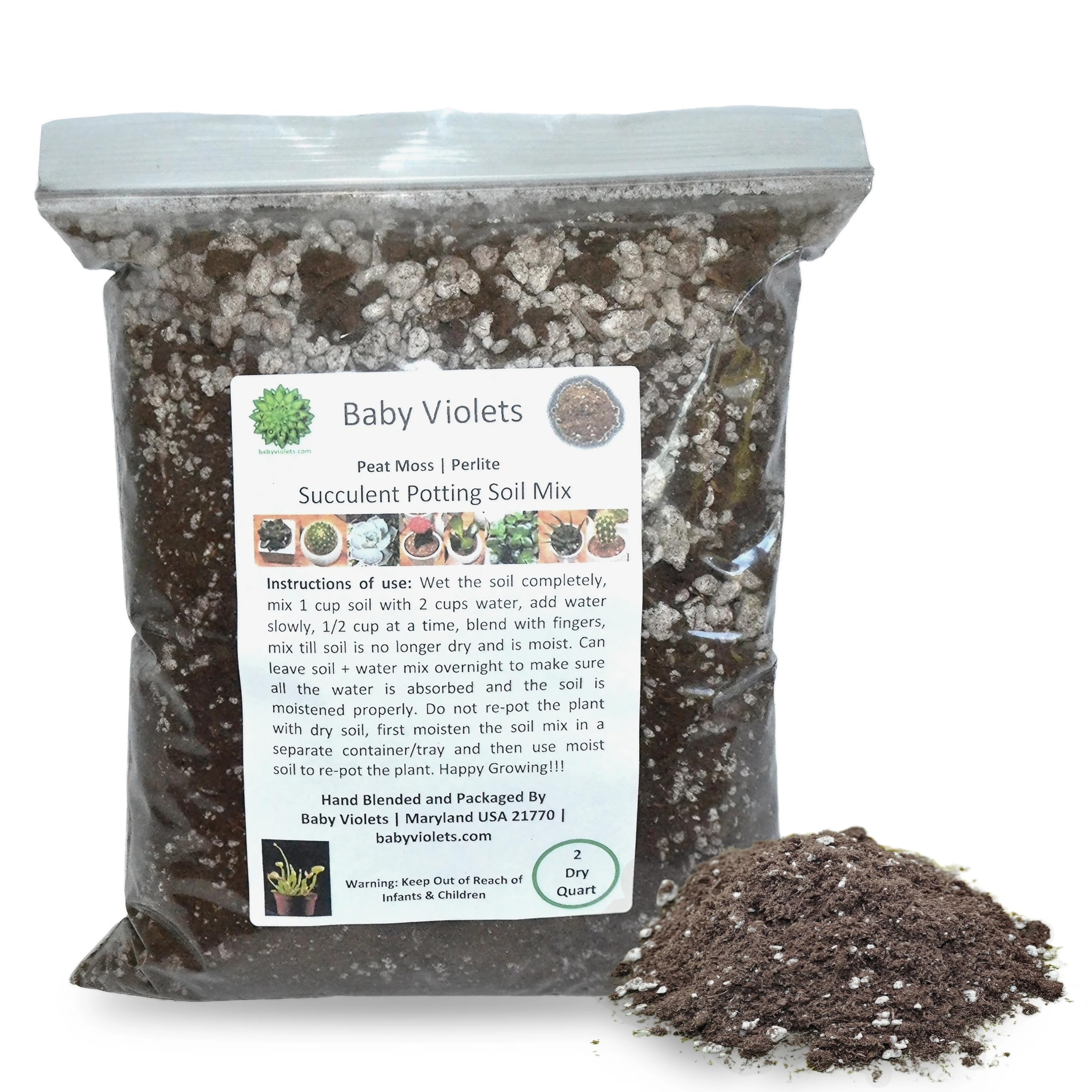Amazon.com : Succulent ( Gallon / 2 quarts) Plant Potting Soil Mix Peat  Moss & Perlite : Patio, Lawn & Garden