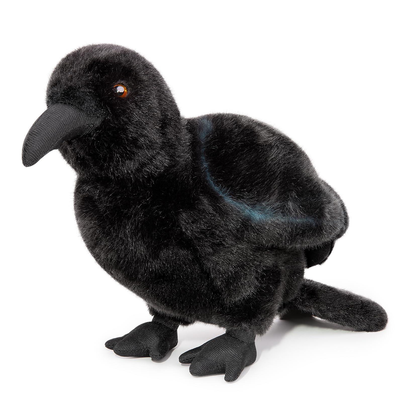 PuffPurrs Crow Stuffed Animals - Realistic Standing Black Raven Plush Toy 10inch, Soft Plush Toy Crow Wild Animal Dolls, Cute Little Bird Raven Plush as Gift for Your Friends — image 1