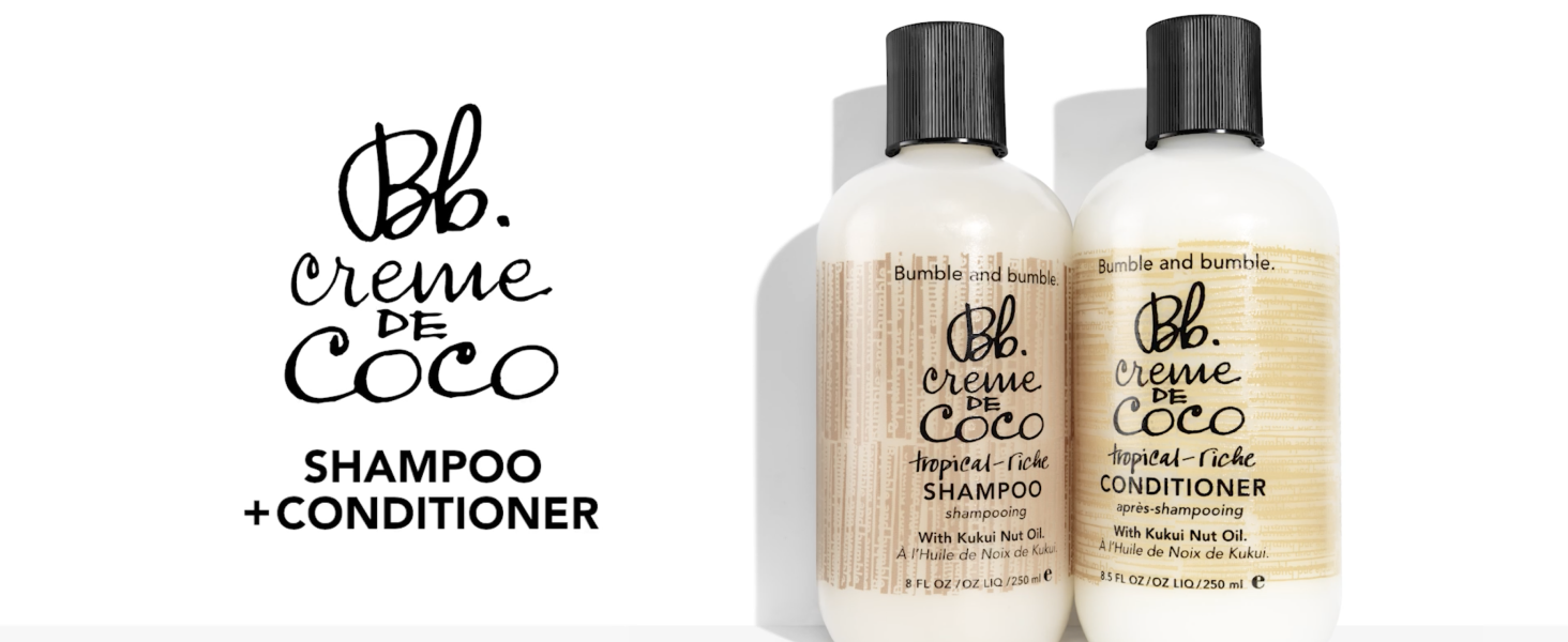 Bumble and bumble. Creme De Coco Shampoo | Provides Rich Moisture and Shine | Reduces Frizz | With Coconut Kukui Nut Murumuru Butter | For Dry Medium to Thick Curly, Wavy, Straight Hair