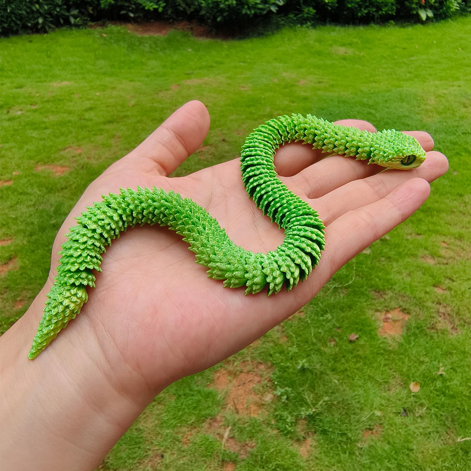 Set di serpenti animali stampati in 3D (28 cm, 3 pezzi) – Giocattoli flessibili articolati a forma di serpente per autismo/ADHD (viola, rosso, verde)