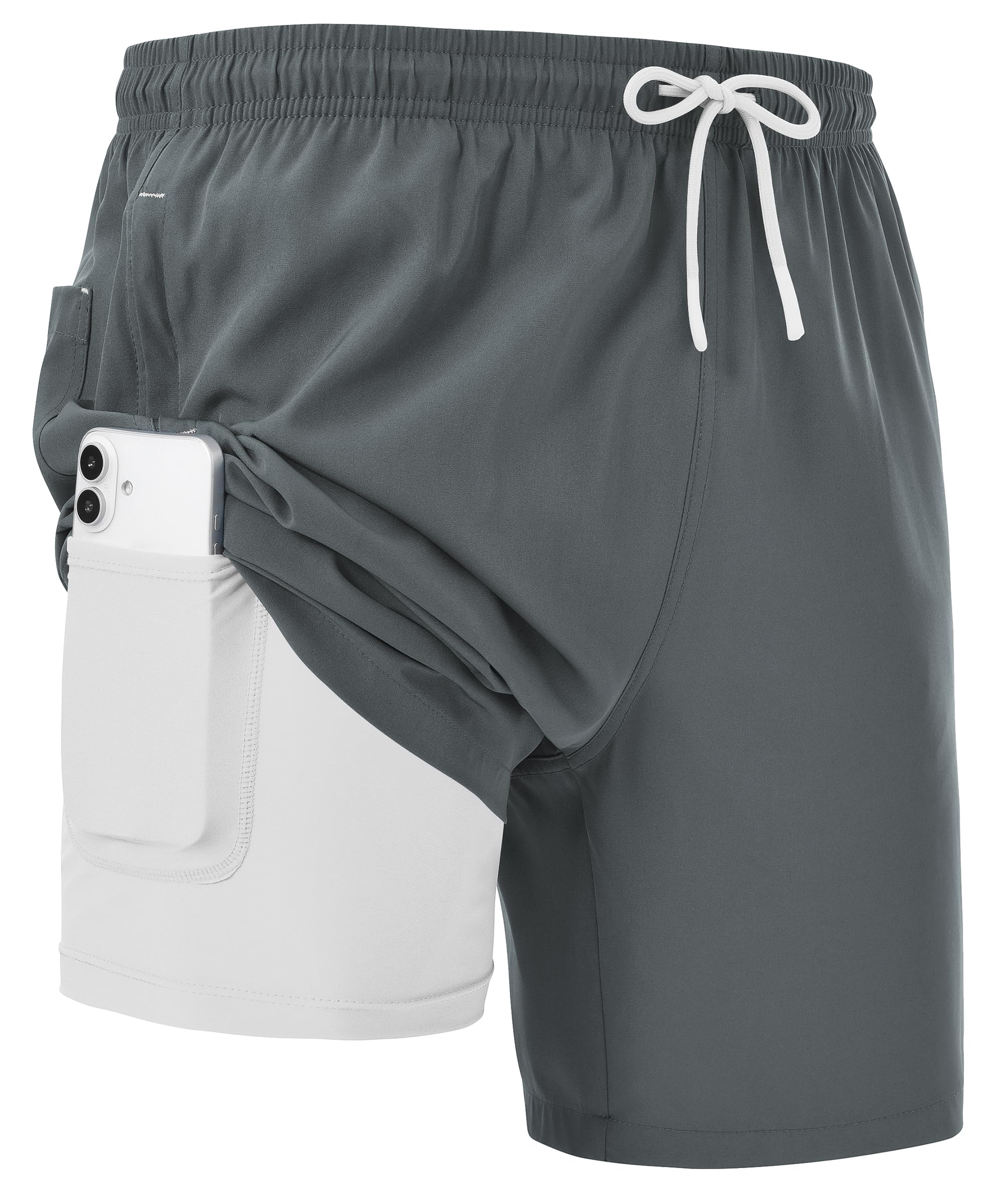 Zoofly Badehosen für Herren Schwimmhose Herren Kompressionsfutter Badeshorts Männer Schnelltrocknend mit Taschen Sportshorts