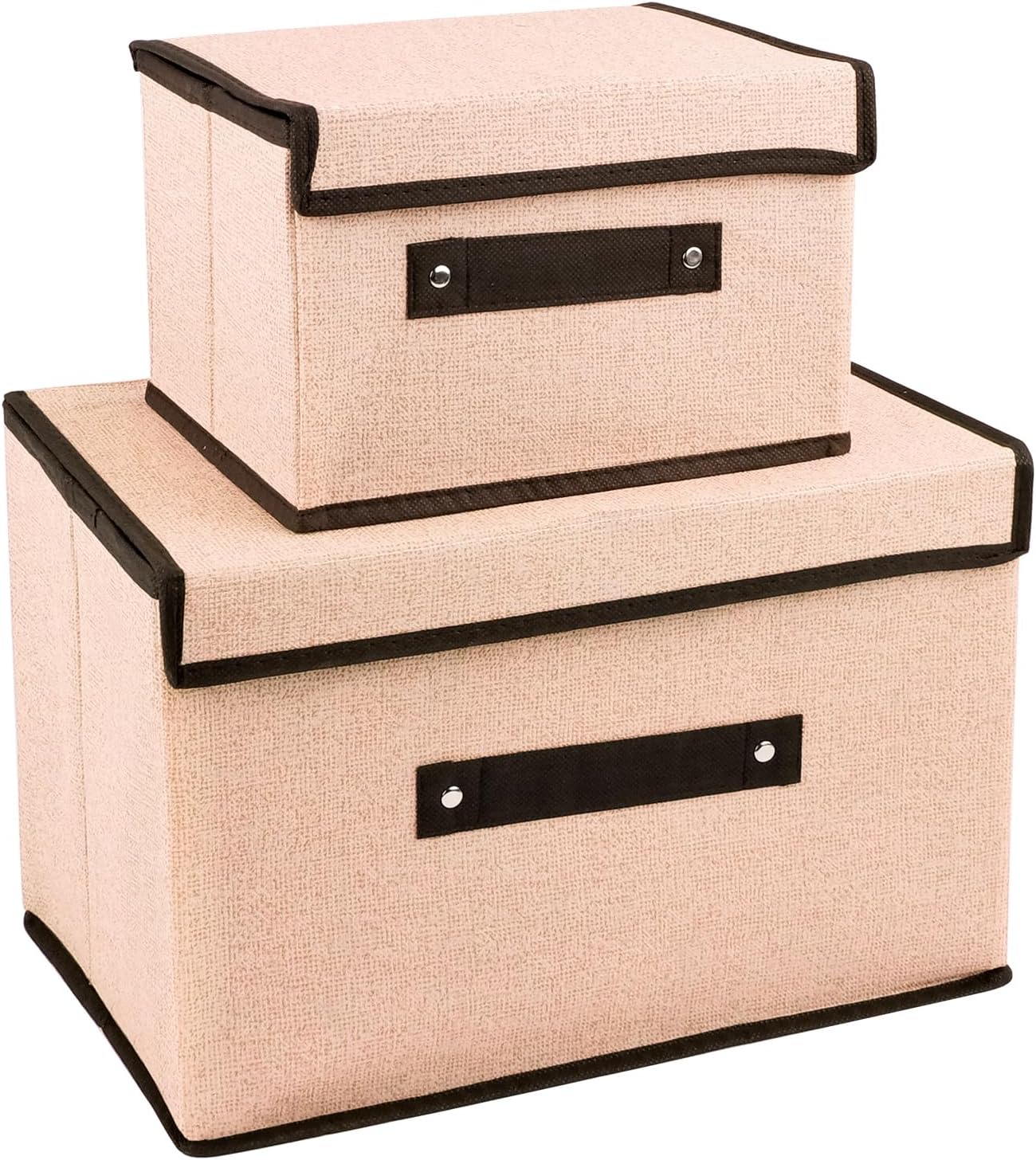 WleCrtl Storage Boxes with Lid, Foldable Clothing Storage Basket case