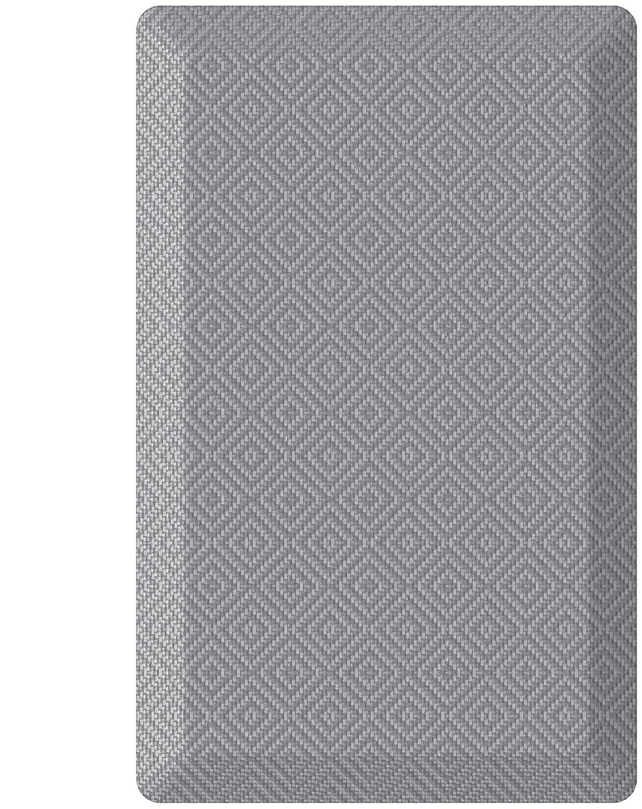 ophanie kitchen mats for floor, 3/4 inch thick, 17x28 anti fatigue cushioned mat, kitchen rugs, waterproof, comfort ergonomic standing mat for office, home, sink, grey non-slip ridged bottom
