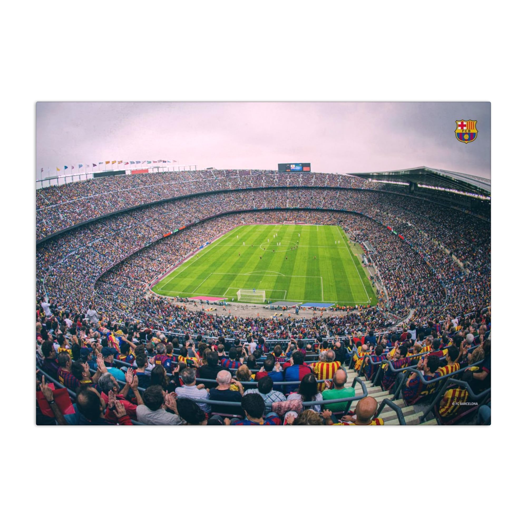 Displate - Poster in metallo – montaggio magnetico – FC Barcelona – Camp Nou – Sector view – Dimensione M – 32 x 45 cm opaco