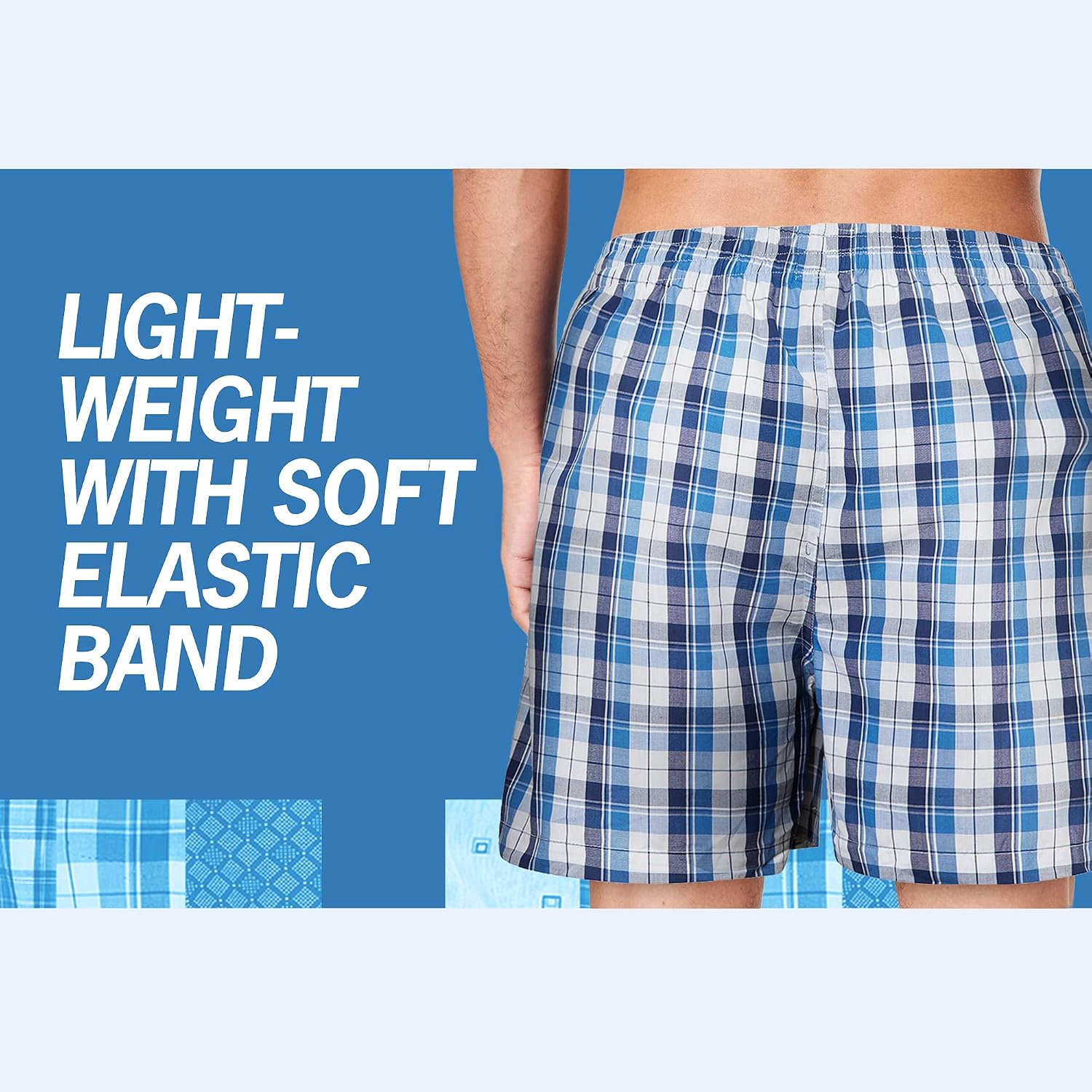 Badger Smith Boxers for Men - Men's Boxers Multi Pack 100% Cotton - Men's Underwear Boxer Briefs - Ultra Soft Boxer Shorts